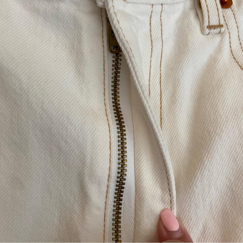 SLVRLAKE Dakota Ivory Destructed Jeans Size 30 - Picture 7 of 14